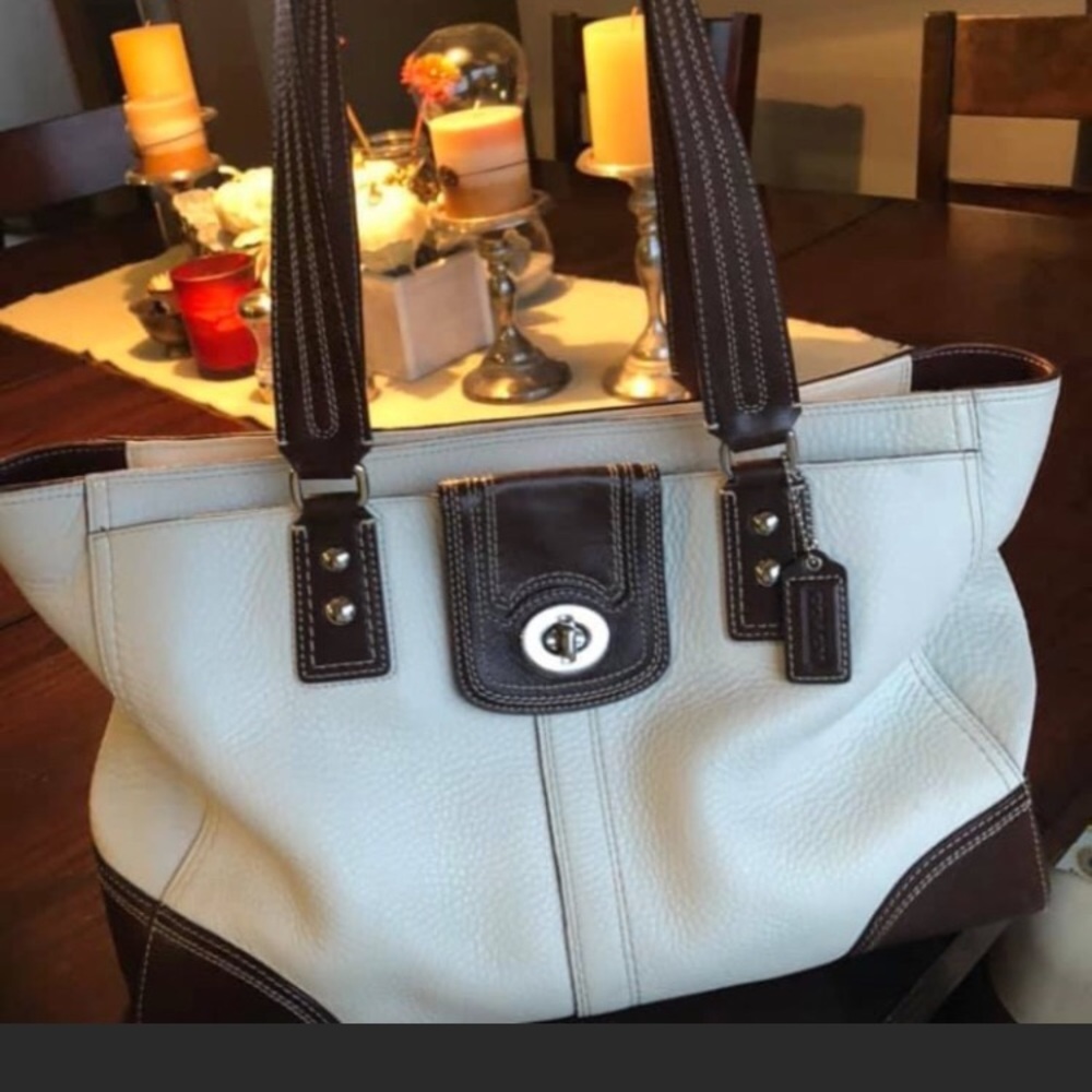 Authentic Coach leather business tote.